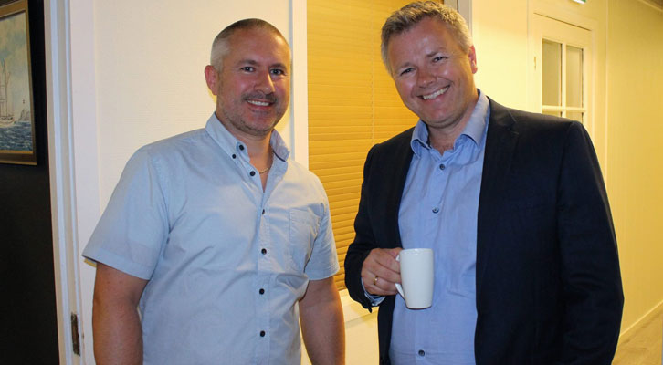 Magnar Ekerhovd fra KPMG og ScanReach-gründer Arild Sæle holdt begge presentasjoner under samlingen.