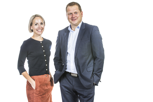 NYTT TEAM I VEST NÆRINGSRÅD: Silje Ulveseth (kommunikasjonsansvarlig) og Rikard Toft Ledang (daglig leder). Foto: Trude Brun Wilhelmsen