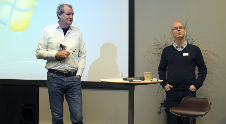 Prest og motivator ,Thor Brekkeflat og Hans Jarle Einarsen, markedssjef ved Sartor Storsenter er aktive ildsjeler i Krafttak mot kreft.