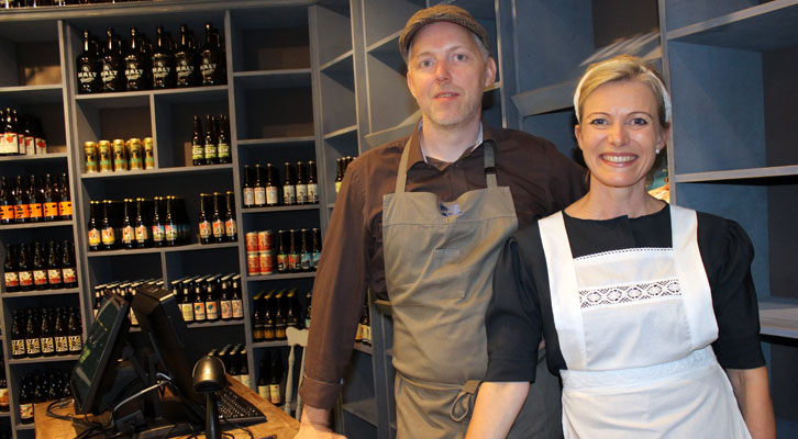 GODT HUMØR: Trond Birkeland og Anette Ryd Ståle i Skikkelig Mat/Skikkelig Malt.