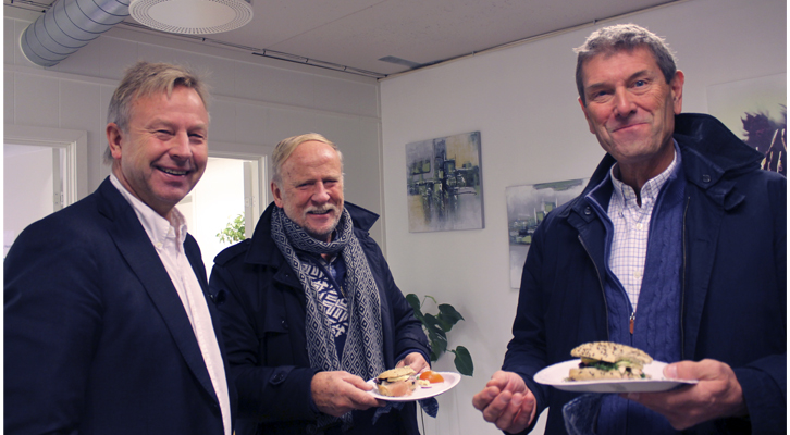 Henning Hauso (VNR), Bjørn Ove Børnes (Bobben Invest) og Per Atle Tellnes (Telle Gruppen)