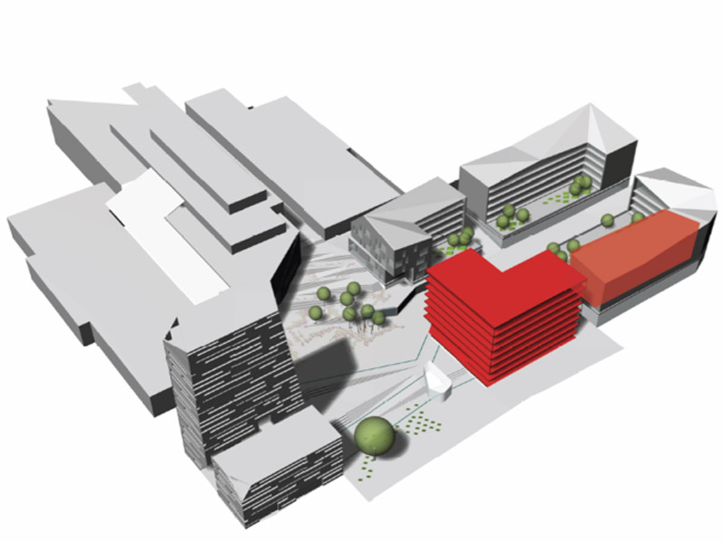 Slik ser Sartor Holding for seg det nye hotellet midt i Sotra Kystby. Illustrasjon: Tomas Stokke (Haptic)