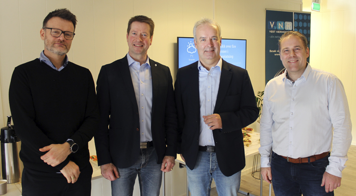 LEAN OG TIDSBANKEN: Fra venstre: Jørgen Nordahl (Tidsbanken), Arild Paulsen og Heine Olsen (Lean Consulting), og Arild Fluge (Tidsbanken).